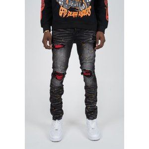 GFTDLA LOS ANGELES Jeans Denim Street Wear BROC BLACK JEANS NWT 36X32 NWT 94.99